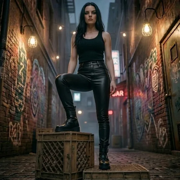 Hunter & Brown Black Faux Leather Pants - Size Medium - NWOT - Picture 4 of 15